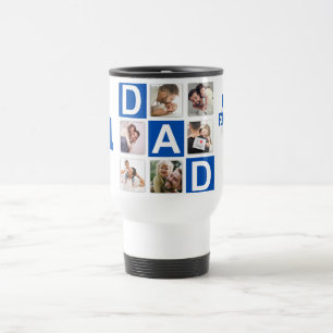 Caneca Térmica Pai 6 Colagem de Fotografias Dia de os pais Feliz