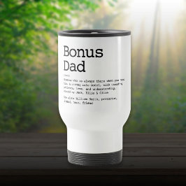 Caneca Térmica Pai Adicional Padrasto Definição Preto E Branco