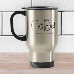 Caneca Térmica Pai Cat Desde 20XX Moderno Simples diversão