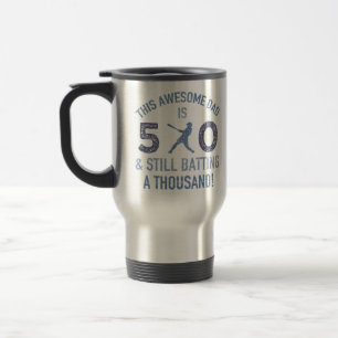 Caneca Térmica Pai de beisebol de 50º aniversário