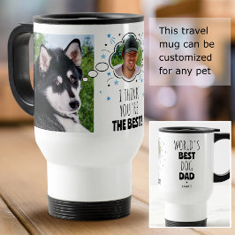Caneca Térmica Pai de Cachorro Divertido Bolha de Pensamento Qual