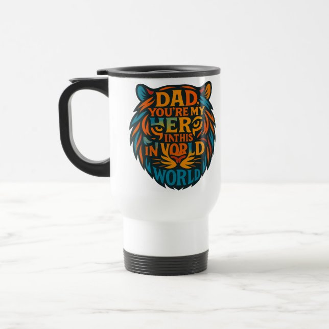 Caneca Térmica Pai de Design de  de Amor com Tigre (Esquerda)