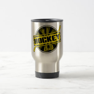 Caneca Térmica pai de hóquei nº 1 (preto/ouro)
