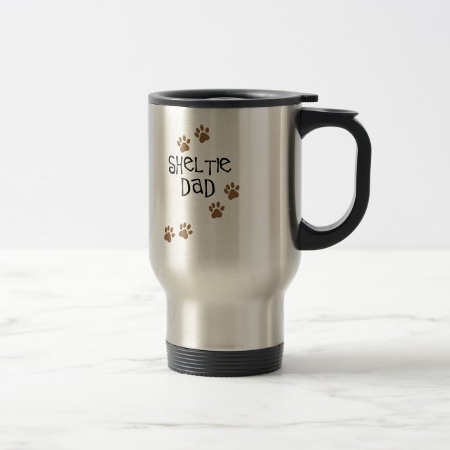 Caneca Térmica Pai de Sheltie (Direita)