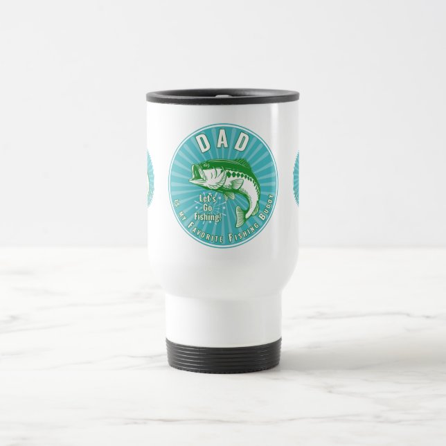 Caneca Térmica Pai é meu parceiro de pesca   (Centro)
