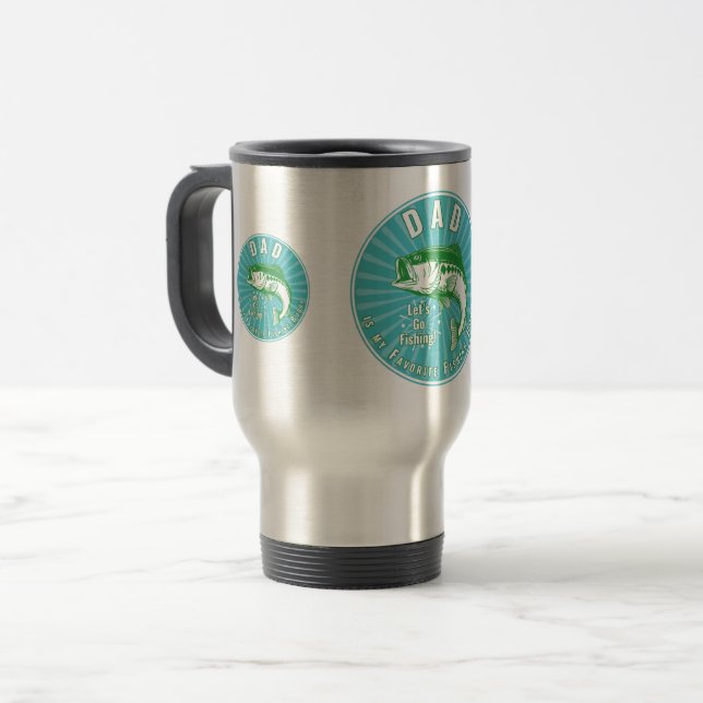 Caneca Térmica Pai é meu Parceiro de Pesca   (Frente Esquerda)