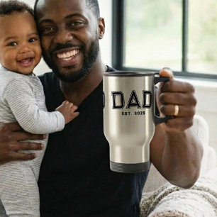 Caneca Térmica Pai Estabeleceu Ano Negro Ousado Novo Presente Par