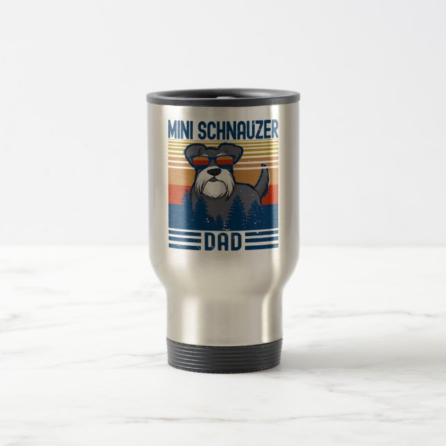 Caneca Térmica Pai Mini Schnauzer | Cachorro Schnauzer Melhor Min (Centro)