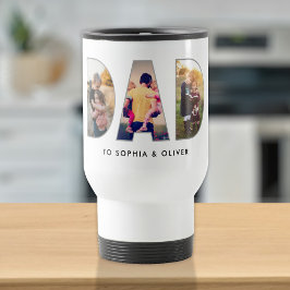 Caneca Térmica Pai para Crianças Nomes e Fotos Moderno