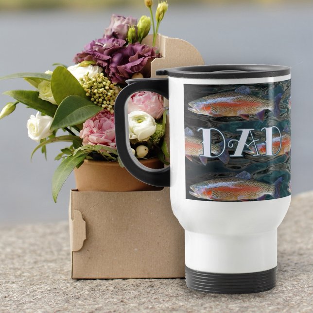 Caneca Térmica Pai Pescador Truta Arco-Íris (Criador carregado)