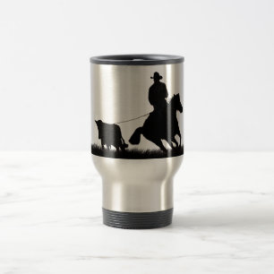 Caneca Térmica País Ocidental Cowboy Corse Roping Steer