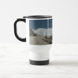 Caneca Térmica Paisagem Costeira do Pacífico Foto Praia Onda Mosa