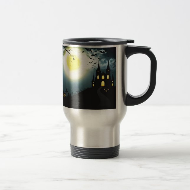 Caneca Térmica Paisagem de Halloween (Direita)