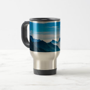 Caneca Térmica Paisagem de Montanhas da Névoa Matinal