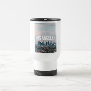 Caneca Térmica Paisagem Urbana Retro de Los Angeles Estética de V