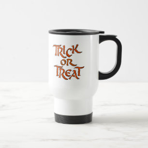 Caneca Térmica Palavras de Truque ou Tratamento de Halloween