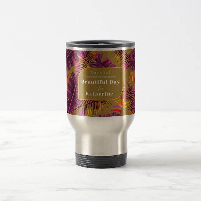 Caneca Térmica Palm Paradise Amarelo (Centro)