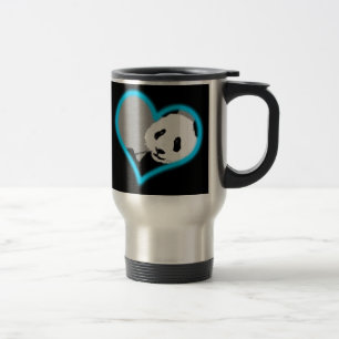 Caneca Térmica panda amor, luz neon.