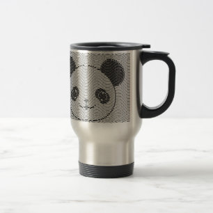Caneca Térmica Panda Bear Face On Wave Patterno