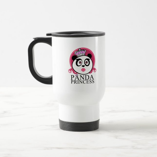 Caneca Térmica Panda Princesa Panda Rainha Coroa Fofa (Esquerda)