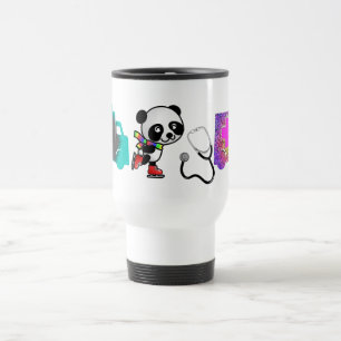 Caneca Térmica Panda Skate Gelo Médico Enfermeira Medicina Esport