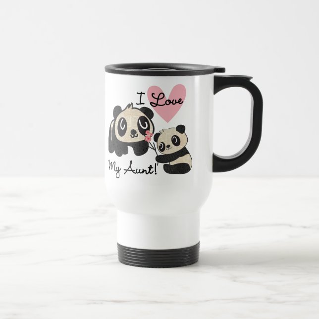 Caneca Térmica Pandas eu amo minha tia (Direita)