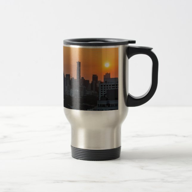 Caneca Térmica Pankok skyline sunset panorama (Direita)