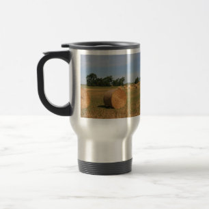 Caneca Térmica Panorama da fazenda de pacotes de feno