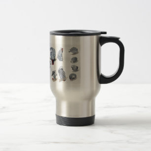 Caneca Térmica Papagaio do cinza africano. Exclusive projetado