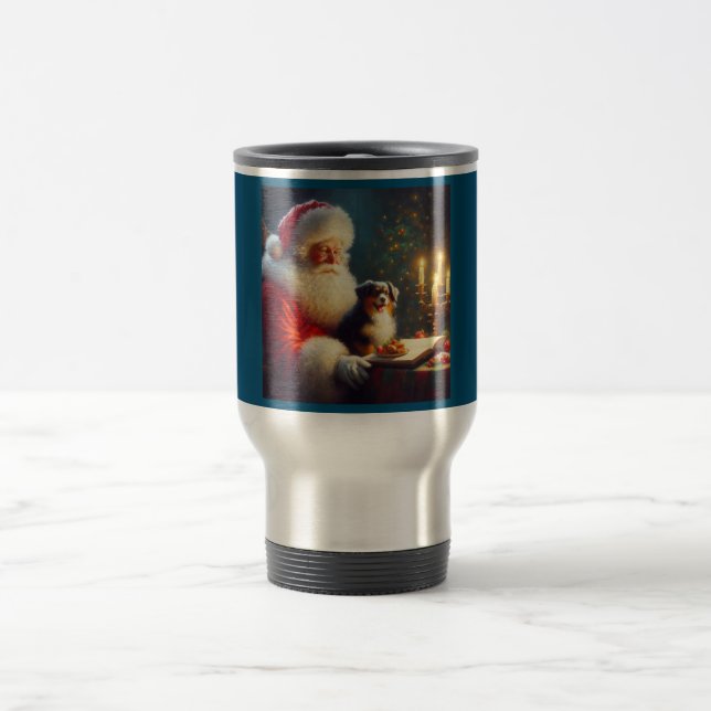 Caneca Térmica Papai Noel de Natal com Cães 5 (Centro)