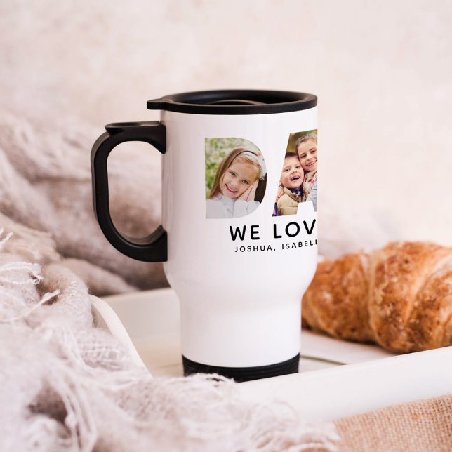 Caneca Térmica Papai Nós Te Amamos 3 Carta com Foto (Criador carregado)