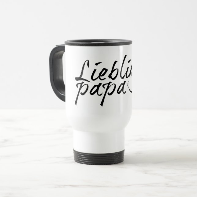 Caneca Térmica Papai querido - escrita preta 00001 (Frente Esquerda)