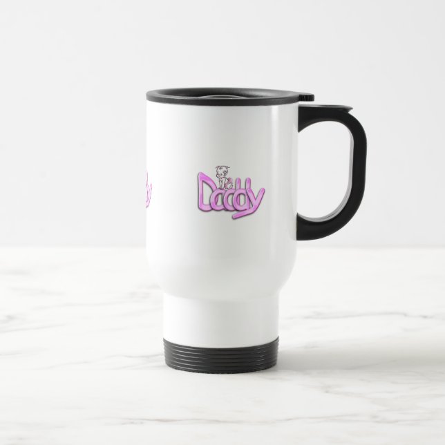 Caneca Térmica Papai Rosa Bebê (Direita)