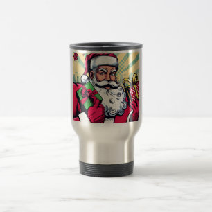 Caneca Térmica Papais noeis de banda desenhada/Natal