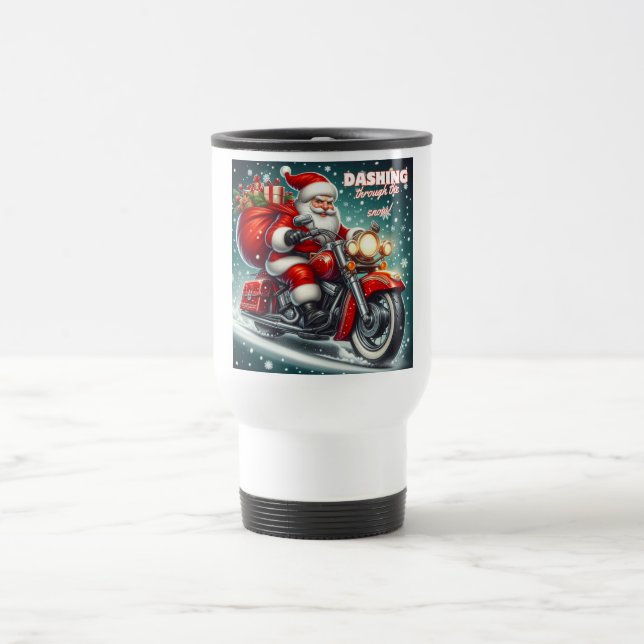 Caneca Térmica Papais noeis de motocicleta (Centro)