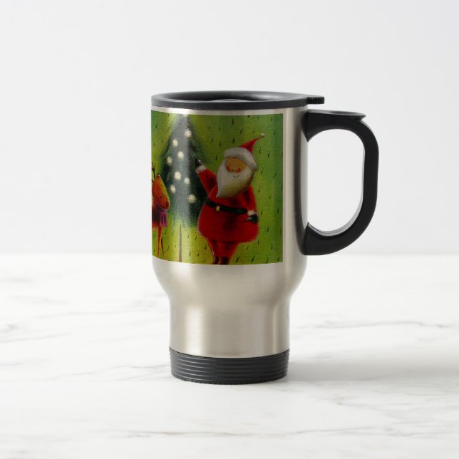 Caneca Térmica Papais noeis e seu Reindeer (Direita)