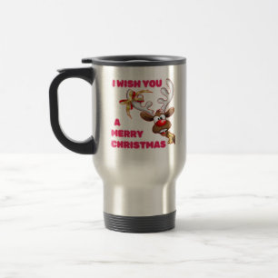 CANECA TÉRMICA PAPAIS NOEIS REINDEER DESEJA UM NATAL FELIZ