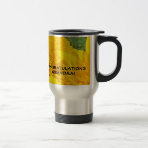 Caneca Térmica Parabéns vovó! Flores de viagem Café