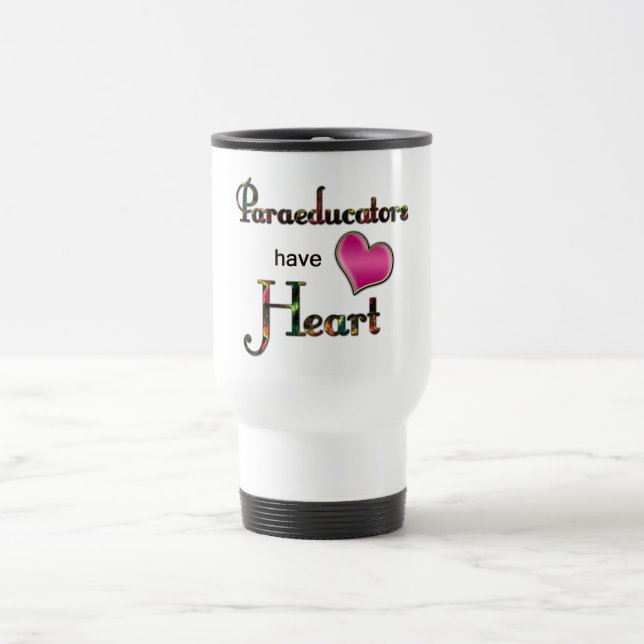 Caneca Térmica Paraeducators tem o coração (Centro)