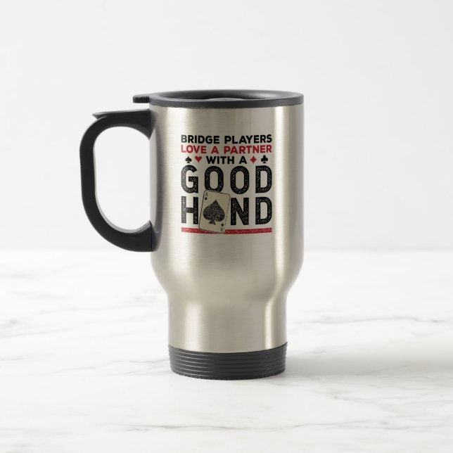 Caneca Térmica Parceiro Funny Bridge Player Boa Mão (Esquerda)