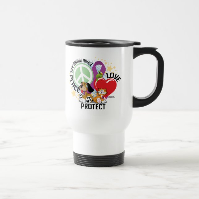 Caneca Térmica Pare o abuso animal PLP (Direita)