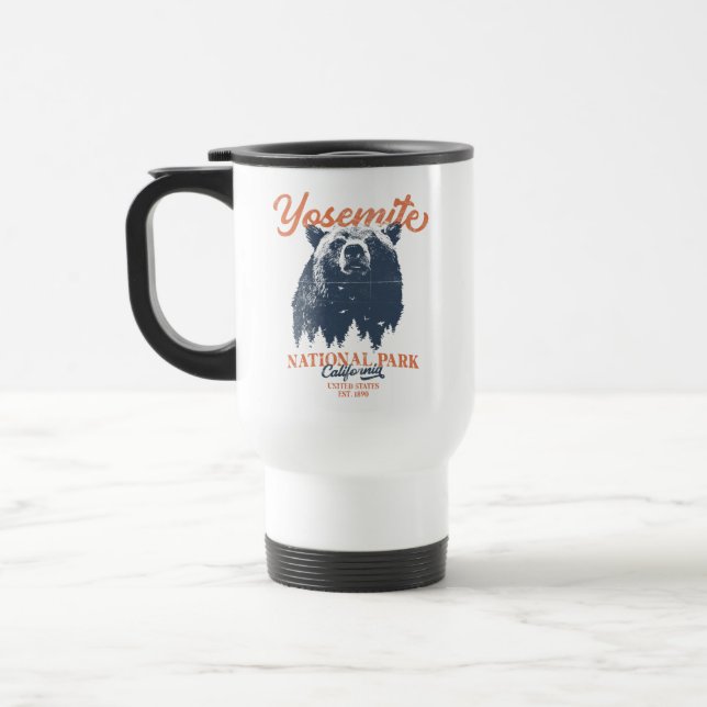 Caneca Térmica Parque Nacional do Yosemite Grizzly Bear Californi (Esquerda)