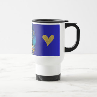 Caneca Térmica Páscoa Teal Mug com Amor e Design Sparkle ✨