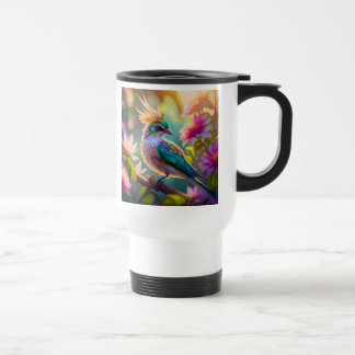 Caneca Térmica Pássaro da Fantasia da Finch com Cabeça Verde Deit
