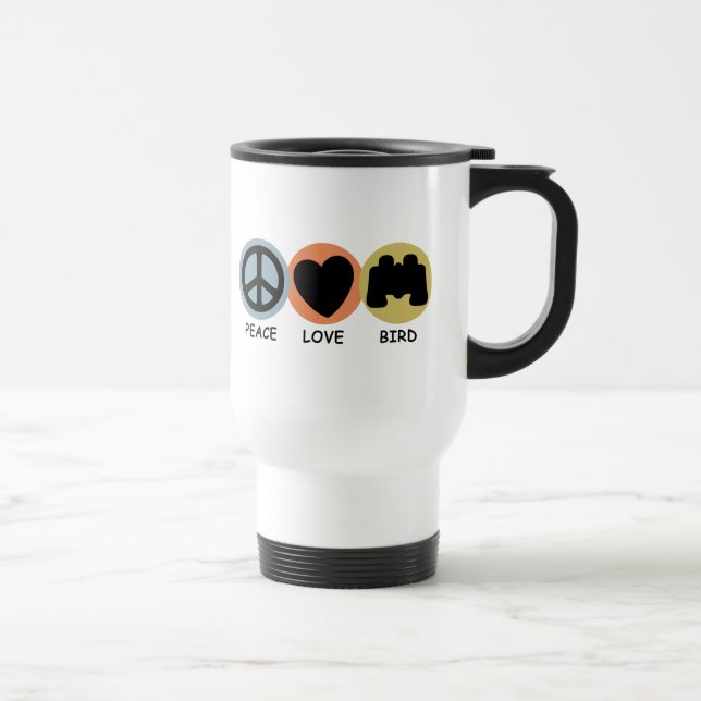 Caneca Térmica Pássaro do amor da paz (Direita)