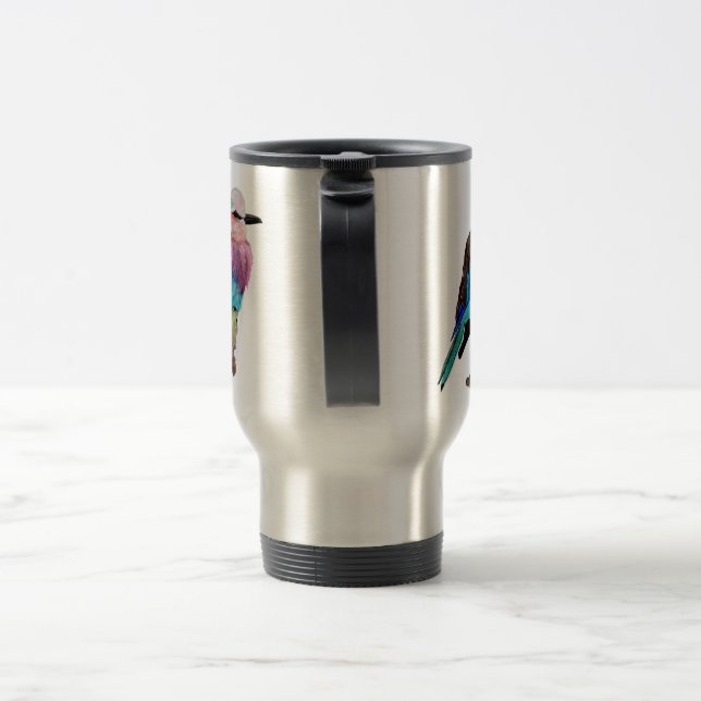 Caneca Térmica Pássaro do rolo de Breasted do Lilac (Alça)