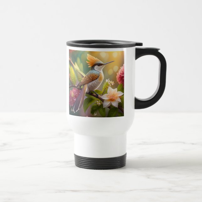 Caneca Térmica Pássaro Fantasia Melípara de Crista Dourada (Direita)