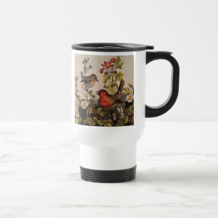 Caneca Térmica Pássaros Cantores do Robin da Primavera Vintage Bo