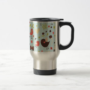 Caneca Térmica Pássaros Felizes em Campos de Flores