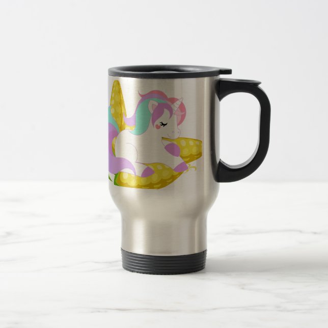 Caneca Térmica pastel Unicorn no berço (Direita)